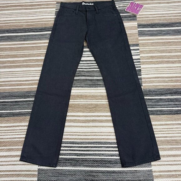 Mother Denim Snacks The Down Low Sweet Tooth Skimp Straight Faded Black Jeans 25 - Picture 2 of 16
